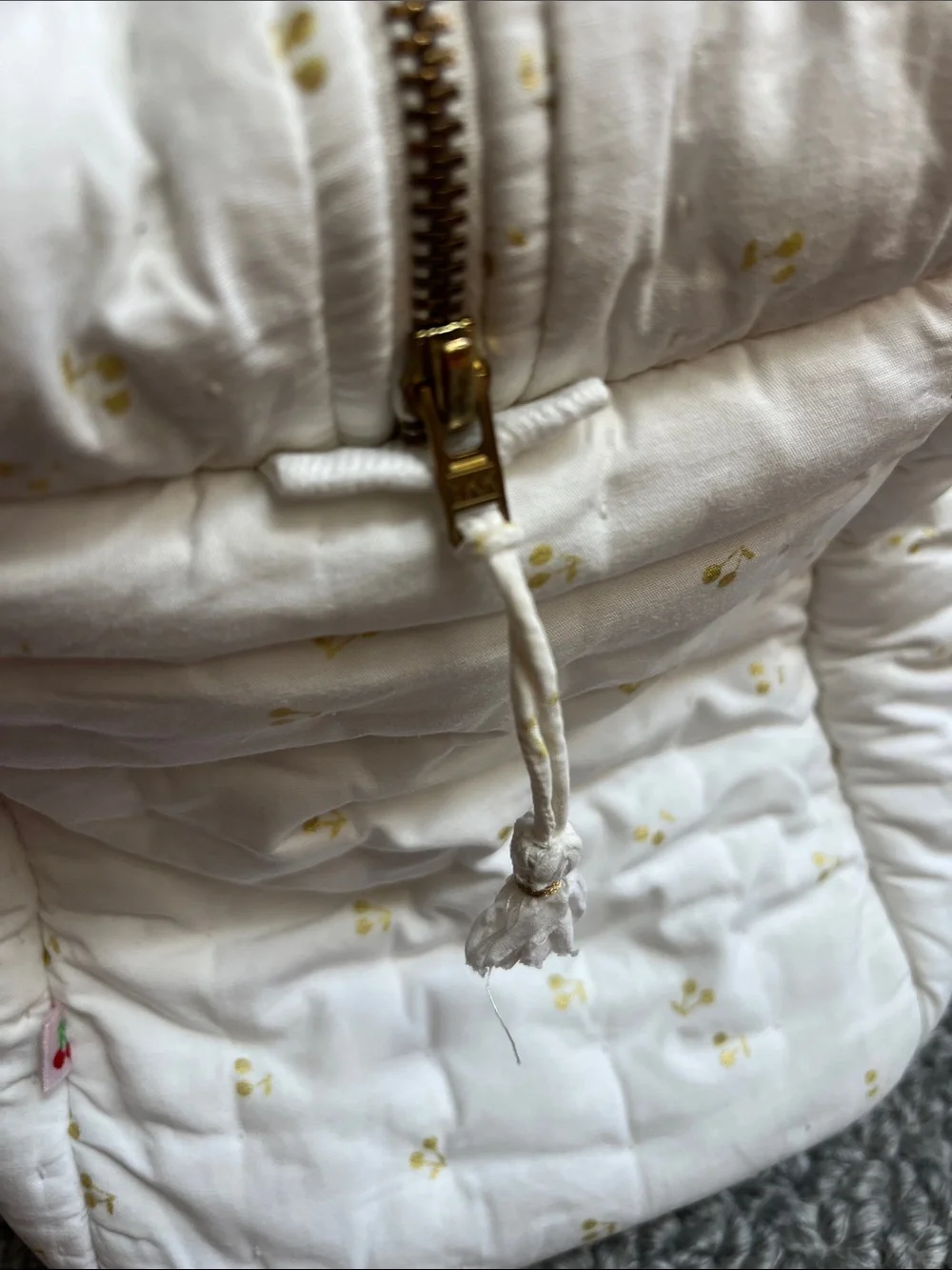 Bonpoint Quilted White Diaper Bag